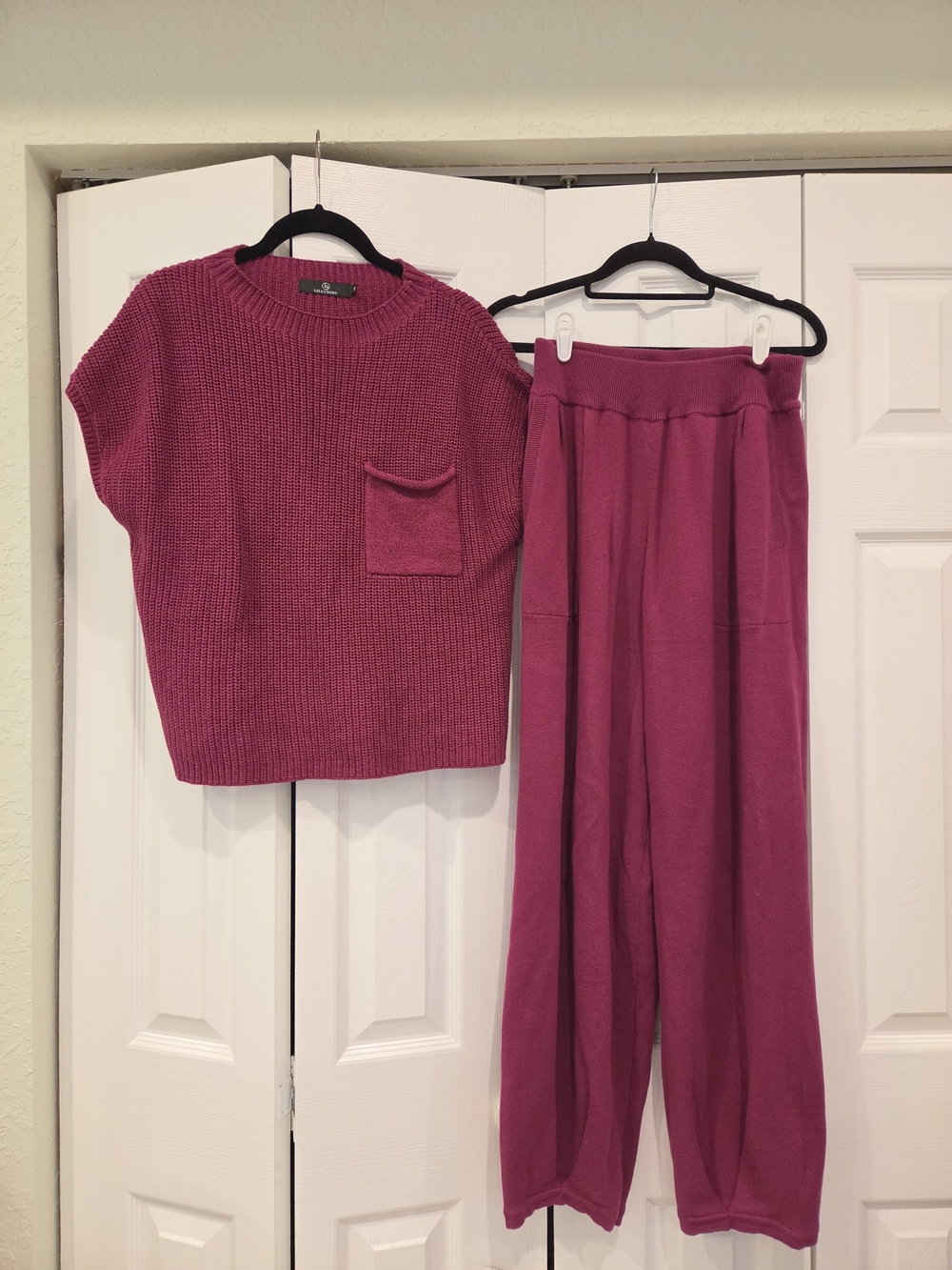 LILLUSORY 2 Piece Knit Sets For Women Trendy Sweatsuit Sets